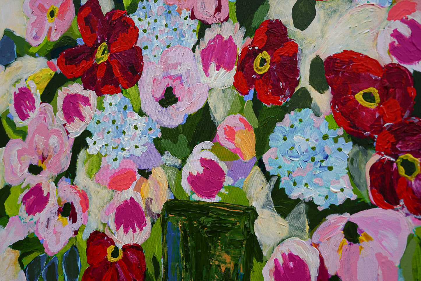 Large poppies bouquet