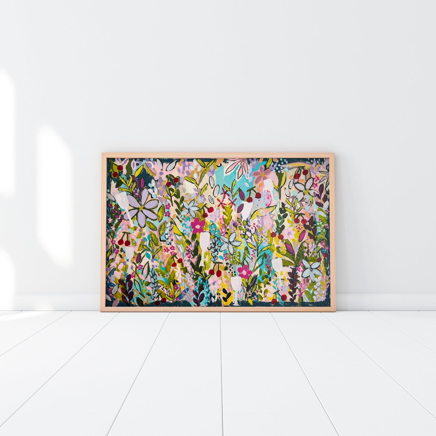 Cherries and champagne print